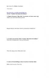 English Worksheet: BBC news for children