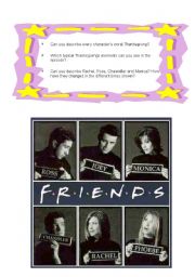 English Worksheet: Friends season 5 episode 8 - The One with the All Thanksgiving