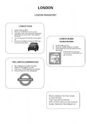 English worksheet: london