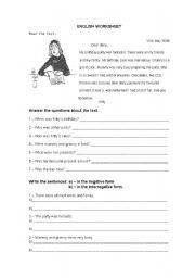 Simple past - worksheet