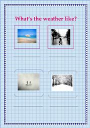 English worksheet: Whats the weather like?