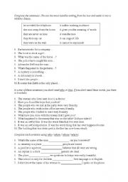 English Worksheet: relative clauses