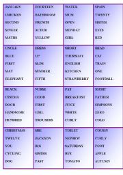 English Worksheet: PASSWORD LEVEL 1