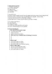 English worksheet: business english tests