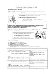 English Worksheet: causative verbs