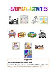 English Worksheet: Everyday Activities