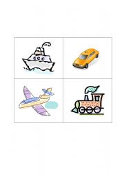 English worksheet: Phrases connected to transport (boat, cab, plane, train)