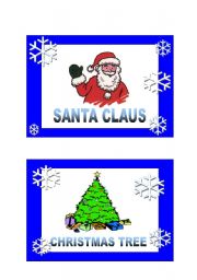 12 CHRISTMAS FLASHCARDS