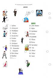 English Worksheet: Job test