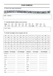 English Worksheet: Past Simple- Irregular Verbs