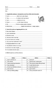 English worksheet: PRESENT SIMPLE