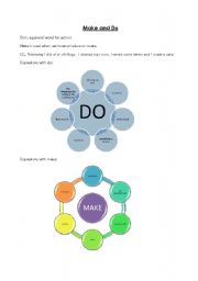 English Worksheet: Make and Do