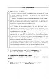 English Worksheet: Test on the topic 