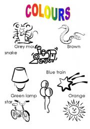 English Worksheet: colours