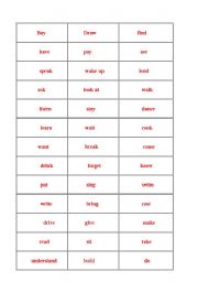 English worksheet: A vocabulary revision game