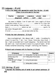 English Worksheet: languge tasks 