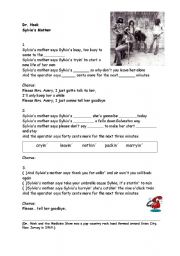 English worksheet: Sylvias mother - song from Dr Hook