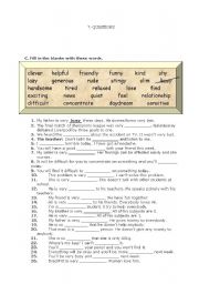 English Worksheet: adjectives /adverbs