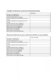English worksheet: coursebook review