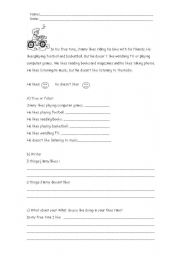 English Worksheet: Free time Activities