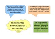 English worksheet: Writing activity