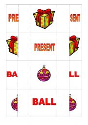 English Worksheet: 1 Christmas cards: Read and guess, look and read.