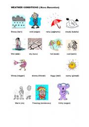 English Worksheet: wheather conditions