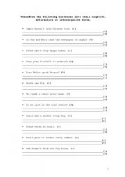 English worksheet: Present Simple tense