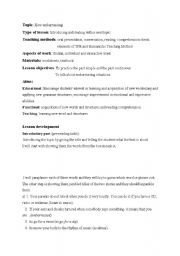 English Worksheet: Lesson plan-How embarrassing