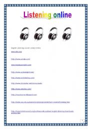 English Worksheet: Listening online- Website list.