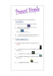 English worksheet: Present simple HPotter