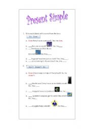 English Worksheet: Present simple HPotter