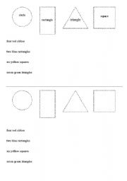 English Worksheet: shapes