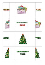 English Worksheet:   3 Christmas cards: Read and guess, Look and read.