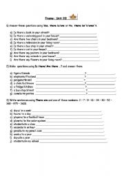 English Worksheet: There is/There are