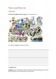 English Worksheet: There is or There are Zoo