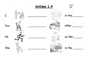 English worksheet: Present Simple and basic actions - part 4