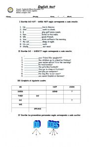 English worksheet: englisg test