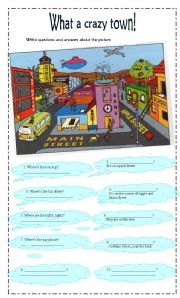 English Worksheet: Prepositions of place