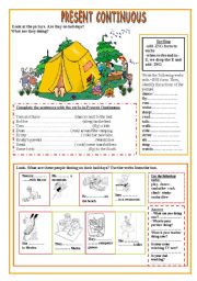 English Worksheet: Present Continuous