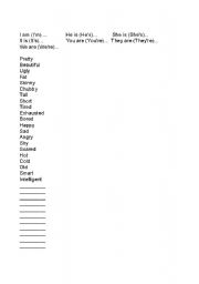 English worksheet: Adjectives