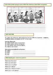 English Worksheet: Jobs and Occupations