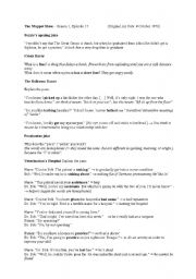 English worksheet: Muppet Show Analysis (Season 1, Episode 17)