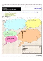 English Worksheet: Writing about Habits in the Past