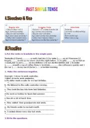 English worksheet: Simple past:Form,Use & Practice