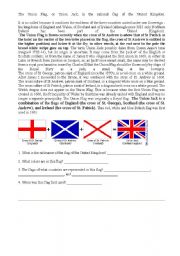 English Worksheet: the union jack