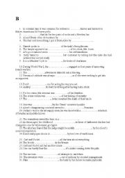 English worksheet: B advanced vocabulary