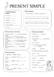 English Worksheet: PRESENT SIMPLE