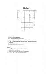 English Worksheet: holiday word puzzle