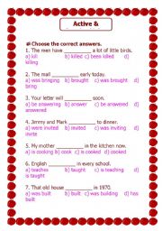 English Worksheet: Passive voice